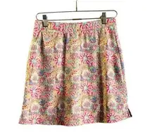 Peter Millar Golf Skort Floral Women's S Pink Stretch Activewear Pickleball Gym