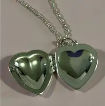 AVON Silver Heart Locket Necklace.