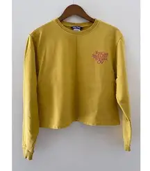 Outdoor Voices You Can’t Spell Love Without OV Cropped Yellow Pink Sweatshirt M