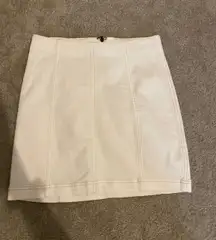White Zip Skirt