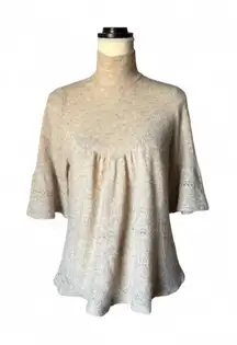 Feather Bone Anthropologie S Whitney Merino Alpaca Bell Sleeve Sweater