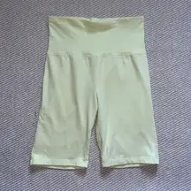 Long Lime Green Yellow High Waisted Bike Shorts Sz Xs