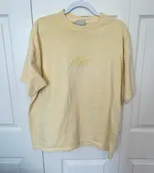 Vintage Air Force Academy Embroidered Yellow T-Shirt LARGE