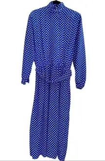 Talbots Vintage Mock Neck Belted Polka Dot Dress Size 4