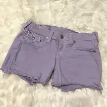 True Religion  Keira Purple Cutoff Shorts