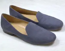 Women’s Naturalizer Blue Grey Faux Suede Fabric Kate Loafer Flats Size 9