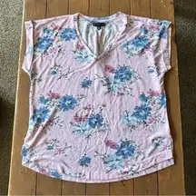 Bobeau Woven Floral Top