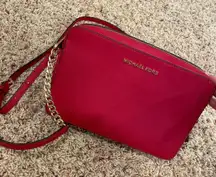 Red Jet Set Saffiano Crossbody