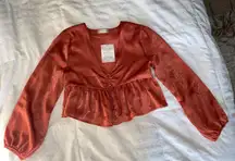 ✨NWT✨ Altered State Long Sleeve Crop Blouse