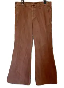 Vintage 80s Levis Pants Womens Mens 34 Tan Bell Bottom Jeans Retro See Photos Sz