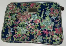 Lilly Pulitzer Ipad Notebook Tablet Neoprene Case Padded 13X9.5" Blue Floral Zip