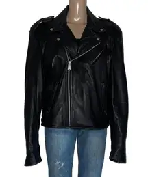 Hard Rock Cafe Save The Planet New York leather moto jacket