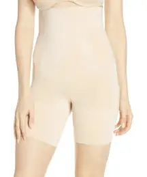 SPANX OnCore High Waist Mid Thigh Shaper Shorts, Size M in Soft Nude​​​​​​​​​​