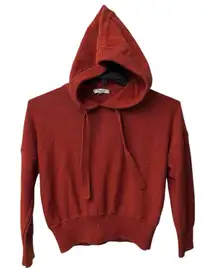 Madewell Clairview Hoodie Sweater‎ Maple Glow Rust Orange 100% Cotton Size Small
