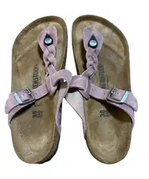 Birkenstock Gizeh Braided Leather Sandal - Lavender  Size 7 EU38 Boho