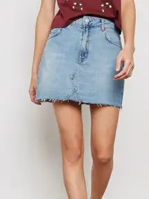 Topshop MOTO Denim Mini Skirt