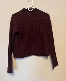 Forever 21 burgundy scoop neck sweater size medium