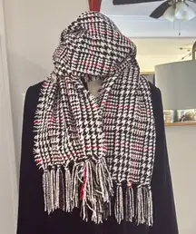 Style & Co. Houndstooth Fringe Scarf
