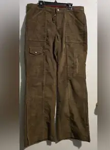 Athleta Brown Cargo Pants Relaxed Fit Corduroy‎