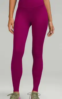 Lululemon Base Pace High-Rise Running Tight 28" Sz 10 Magenta Purple Nulux $98