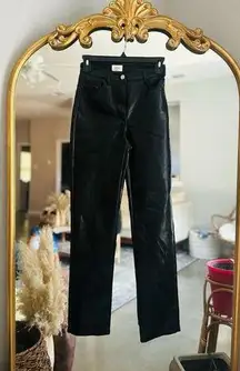 Aritizia Wilfred vegan leather black pants size 00