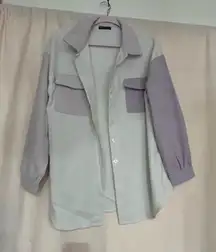 Chic Two-Tone Button-Up Shirt