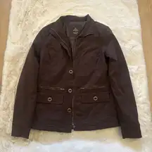 Prana Lydia Jacket Utility Zion Fabric Insulated Black Pockets Women's‎ S