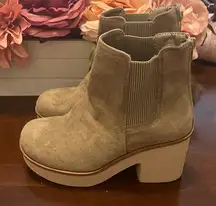 Pierre Dumas Tan Suede Ankle Boots NWOB