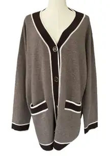 Tuckernuck Lauren Cardigan Sweater Wool Brown‎ Oversized Size XXL