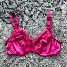 Fruit of the Loom Underwire Lace Bra Hot Pink 38D