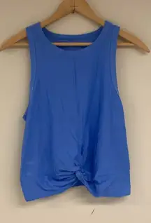 Old Navy Active Blue Cloud 94 Soft Faux Knot Workout Crop Top Size XS