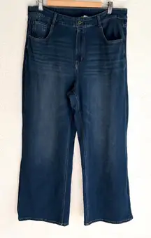 Halara Wide-Leg Stretch Denim Jeans XL Regular Blue