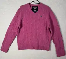Abercrombie & Fitch Cashmere Shetland Wool Sweater Fisherman Womens XL Preppy