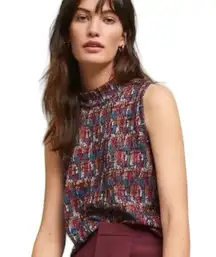 Anthropologie Akemi + Kin Petra Mock Neck Sleeveless Top M