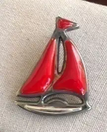 Vintage Sailboat Brooch