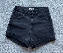 High Top-Waisted Denim Shorts