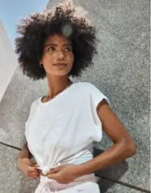 Revolve L*Space XL Go For It Crop Top White Tie Up Athleisure Sporty Lounge New