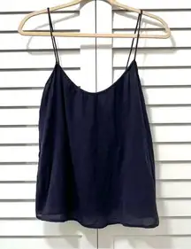 Tank Top Cami Swing Sleeveless Top in Navy Size Small