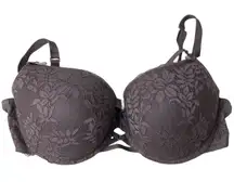 Cacique Seriously Sexy Boost Strappy Laced Underwired Balconette Bra Size 40DD
