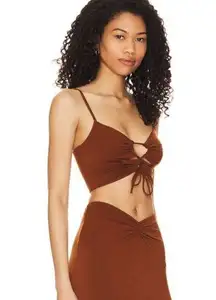 It's A Date Crop Top in Coffee