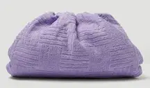 Bottega Veneta  Towel Effect Ruched Purse Clutch Handbag Lilac