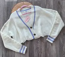 Nwt‎ missguided preppy varsity cropped scalloped cardigan plus size 14