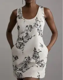 Karen Millen Satin Sequin And Embroidery Woven Mini Dress Size 2