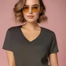 Urban Outfitters ?Oversized V Neck‎ Grey Tee Size Medium