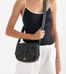 SAM EDELMAN Small Dye Cut saddle bag - Black - Sealed New