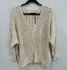 Oliviaceous 100% cotton oversized knit sweater