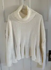 Free People Layer Cake oversized white sweater size medium