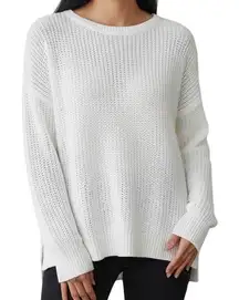 Talbots Women's White 100% Cotton Cable Knit Long Sleeve‎ Sweater 2X