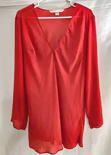 Victorias Secret red sheer kimono -vintage