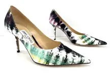 Jimmy Choo  Love Tie Dye Colorful Pointed Toe Heel Pumps Size 37.5